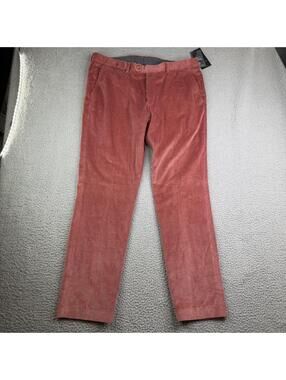 Todd Snyder Duca Visconti Di Modrone Sutton Pant Mens 36x32 Pink Salmon Corduroy